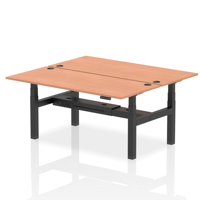 Air Back-to-Back Height Adjustable Bench Desk - 2 Person - Image 64