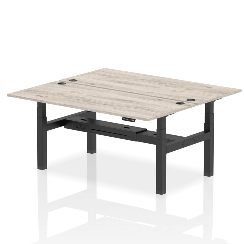 Air Back-to-Back Height Adjustable Bench Desk - 2 Person - Image 70