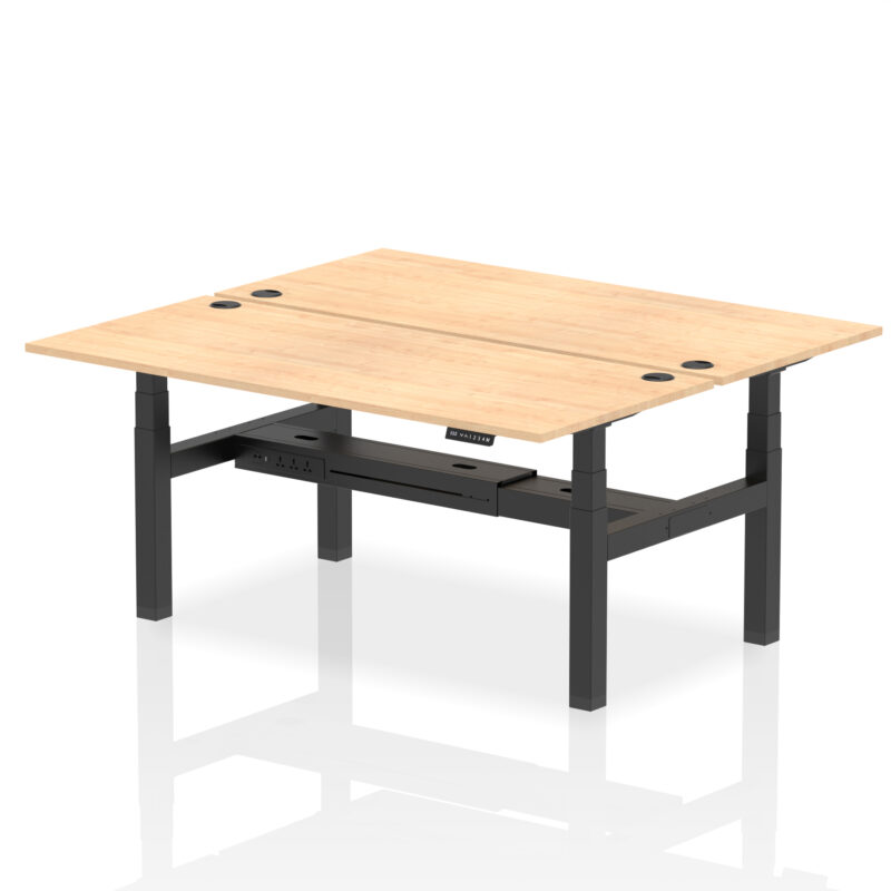 Air Back-to-Back Height Adjustable Bench Desk - 2 Person - Image 73