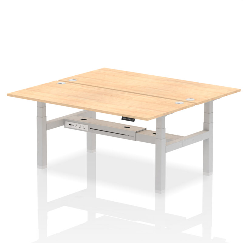 Air Back-to-Back Height Adjustable Bench Desk - 2 Person - Image 74