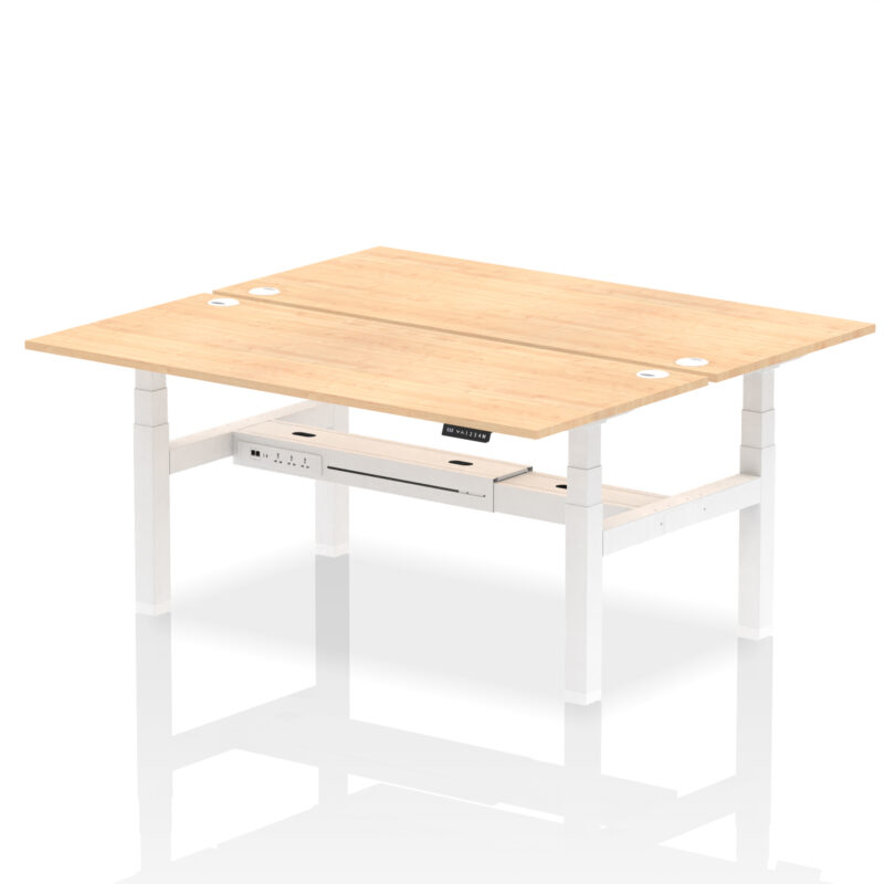 Air Back-to-Back Height Adjustable Bench Desk - 2 Person - Image 75