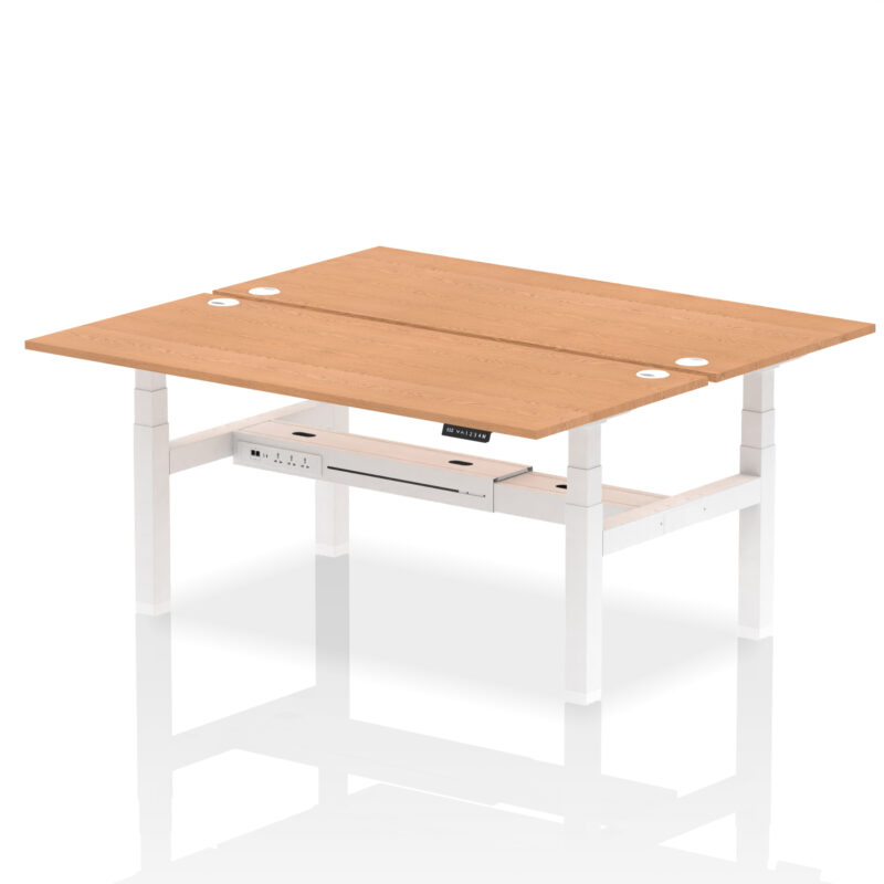 Air Back-to-Back Height Adjustable Bench Desk - 2 Person - Image 78
