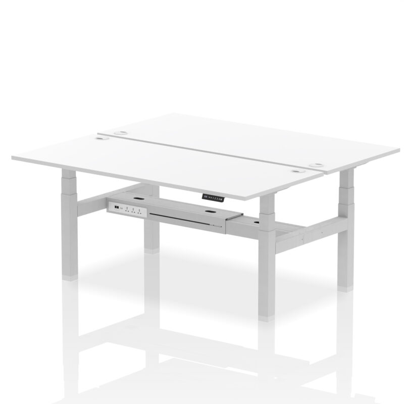 Air Back-to-Back Height Adjustable Bench Desk - 2 Person - Image 83