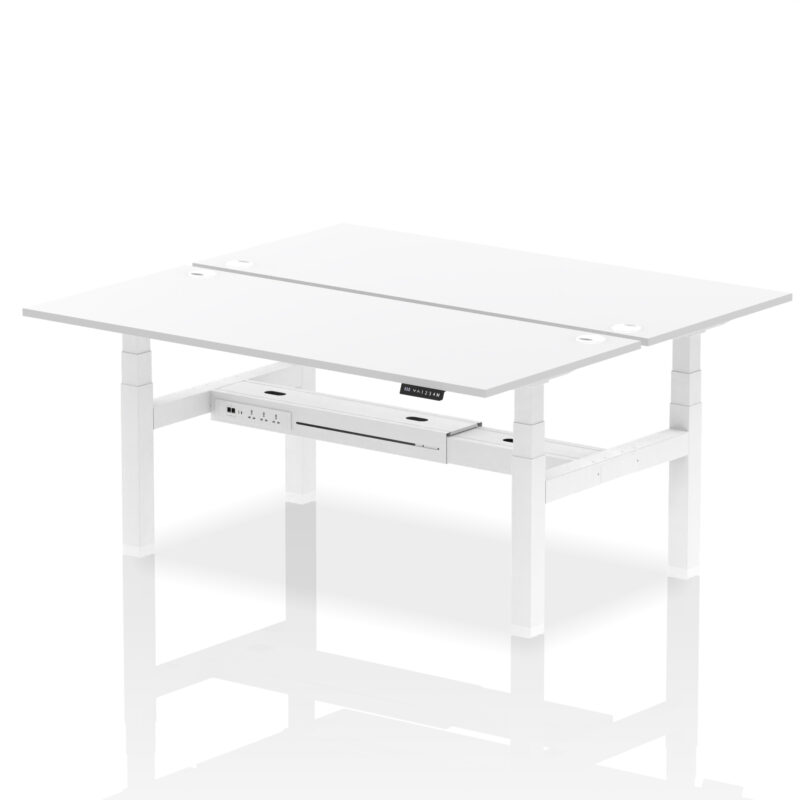 Air Back-to-Back Height Adjustable Bench Desk - 2 Person - Image 84
