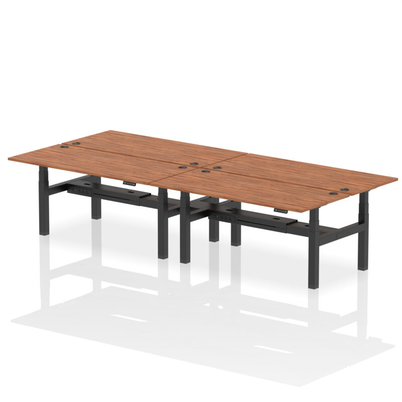 Air Back-to-Back Height Adjustable Bench Desk - 4 Person - Image 79