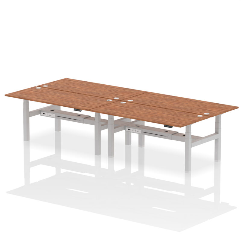 Air Back-to-Back Height Adjustable Bench Desk - 4 Person - Image 80