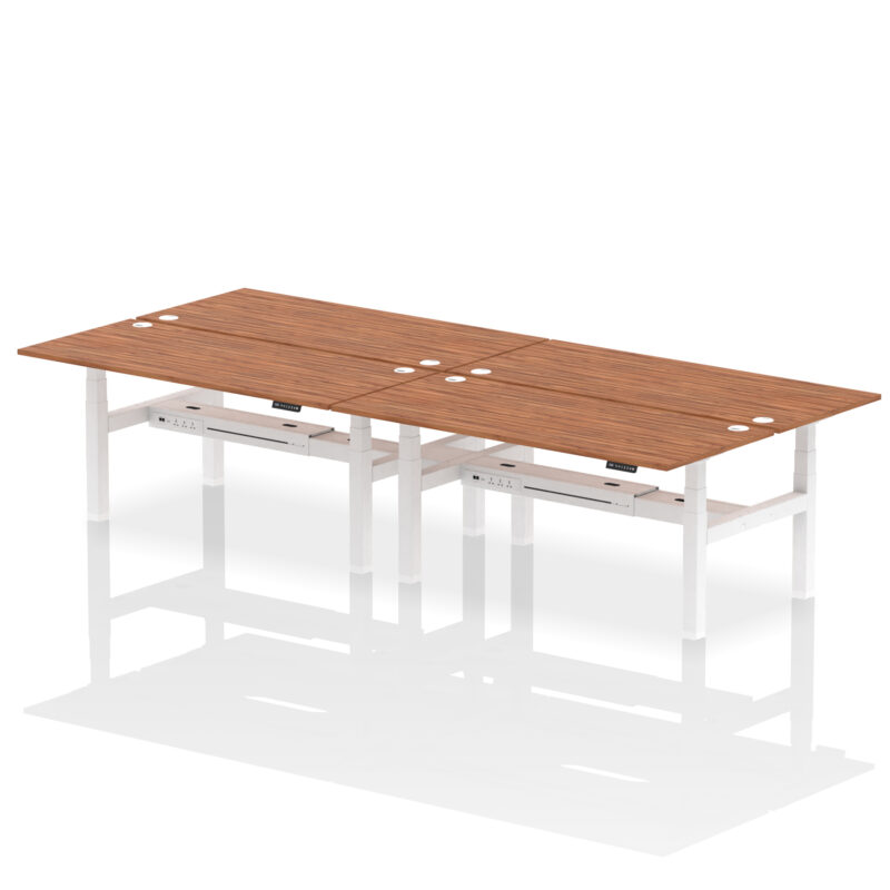 Air Back-to-Back Height Adjustable Bench Desk - 4 Person - Image 81