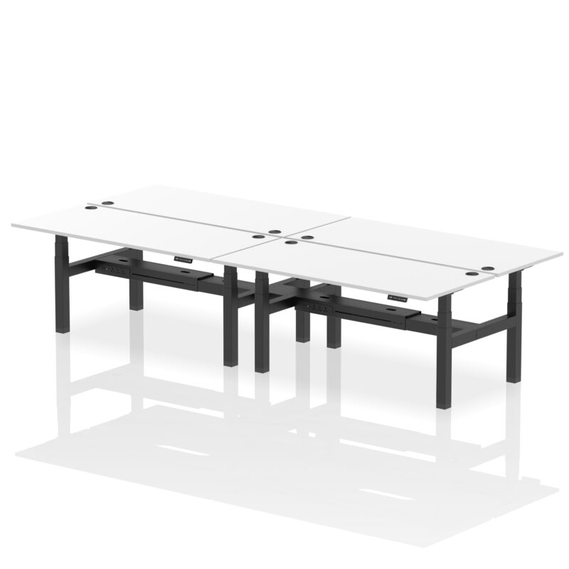 Air Back-to-Back Height Adjustable Bench Desk - 4 Person - Image 82