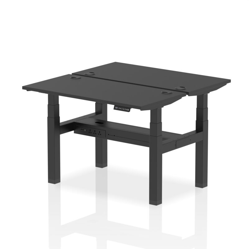 Air Back-to-Back Slimline Height Adjustable Bench Desk - 2 Person - Image 4