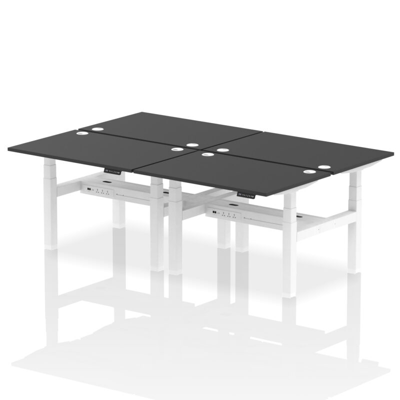 Air Back-to-Back Height Adjustable Bench Desk - 4 Person - Image 6