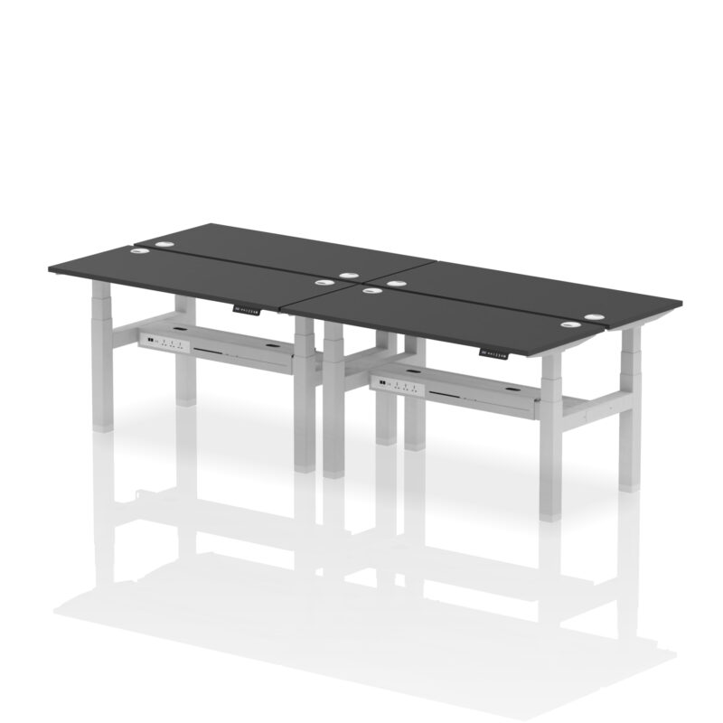 Air Back-to-Back Slimline Height Adjustable Bench Desk - 4 Person - Image 26