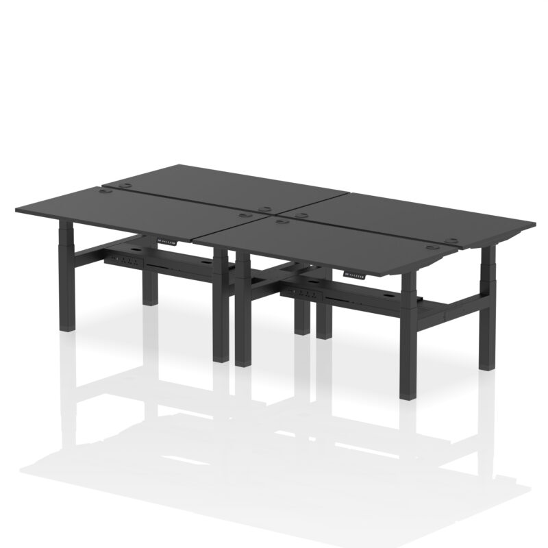 Air Back-to-Back Height Adjustable Bench Desk - 4 Person - Image 25
