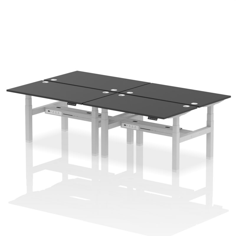 Air Back-to-Back Height Adjustable Bench Desk - 4 Person - Image 26