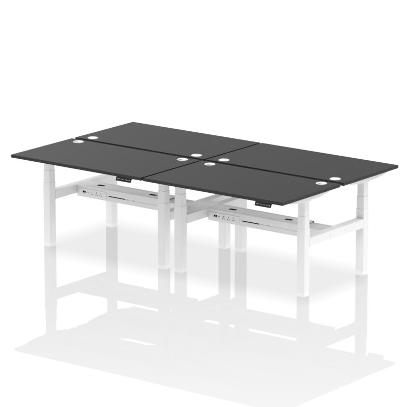 Air Back-to-Back Height Adjustable Bench Desk - 4 Person - Image 27