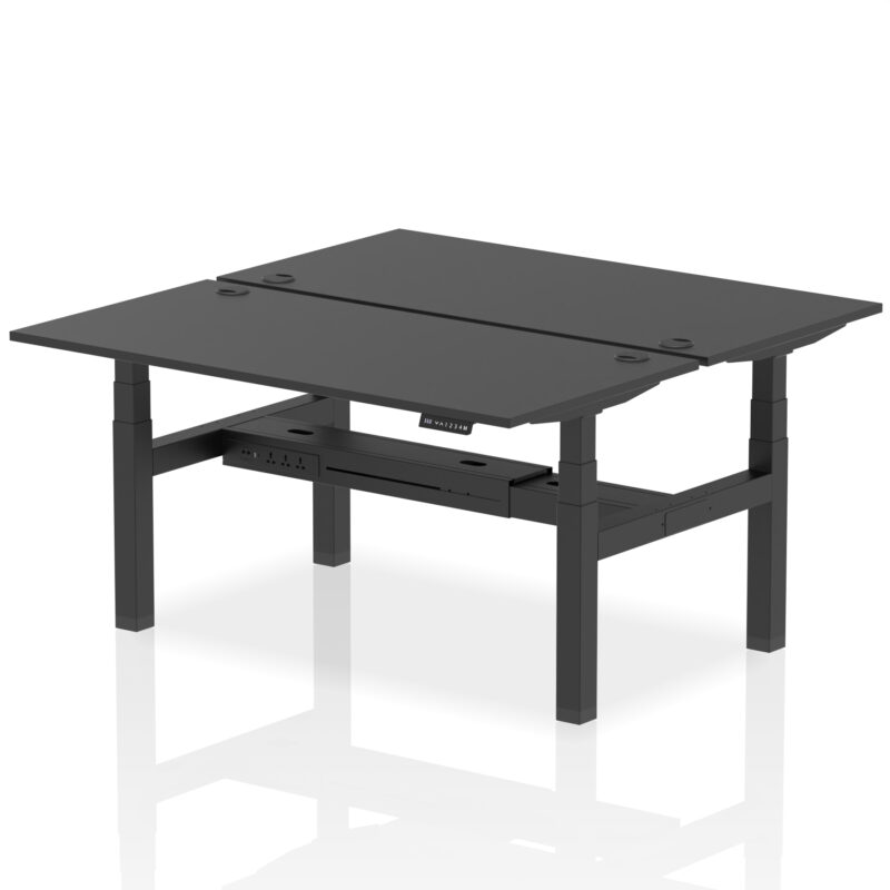 Air Back-to-Back Height Adjustable Bench Desk - 2 Person - Image 46