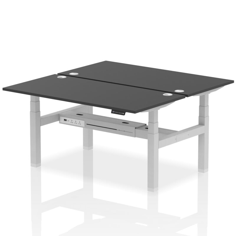 Air Back-to-Back Height Adjustable Bench Desk - 2 Person - Image 47
