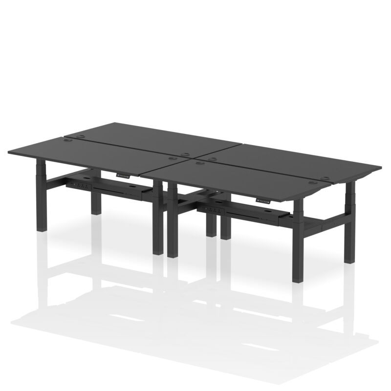 Air Back-to-Back Height Adjustable Bench Desk - 4 Person - Image 46