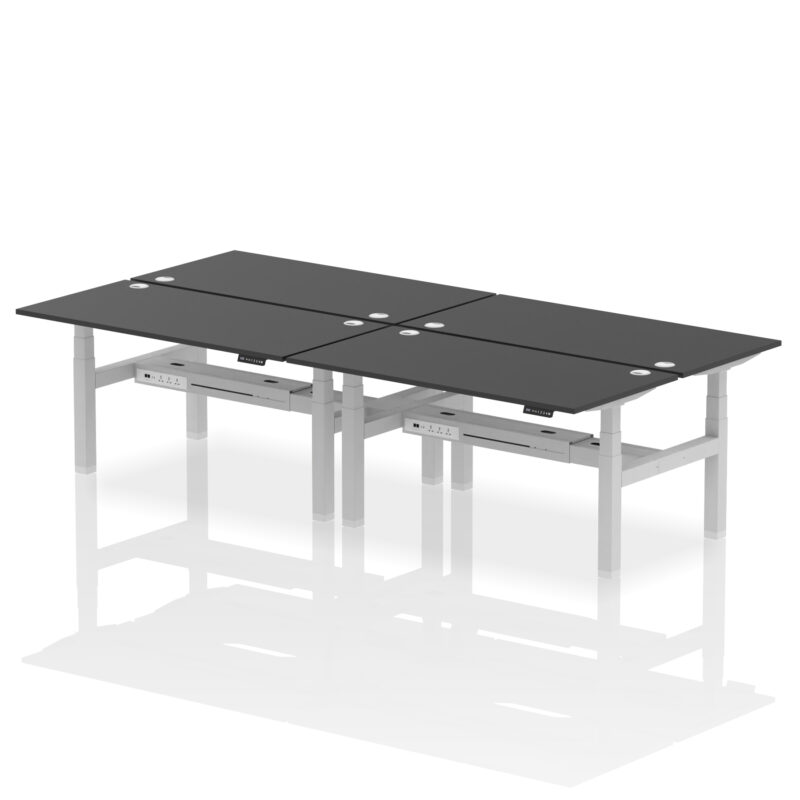 Air Back-to-Back Height Adjustable Bench Desk - 4 Person - Image 47