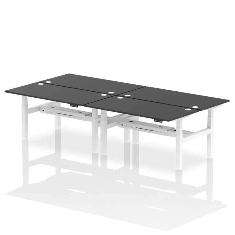 Air Back-to-Back Height Adjustable Bench Desk - 4 Person - Image 48