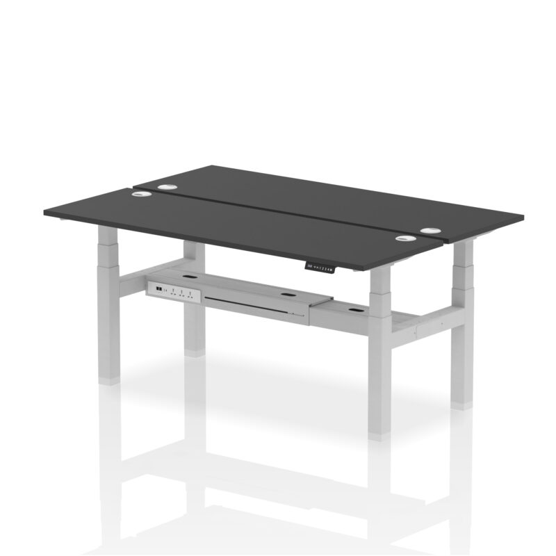 Air Back-to-Back Slimline Height Adjustable Bench Desk - 2 Person - Image 68