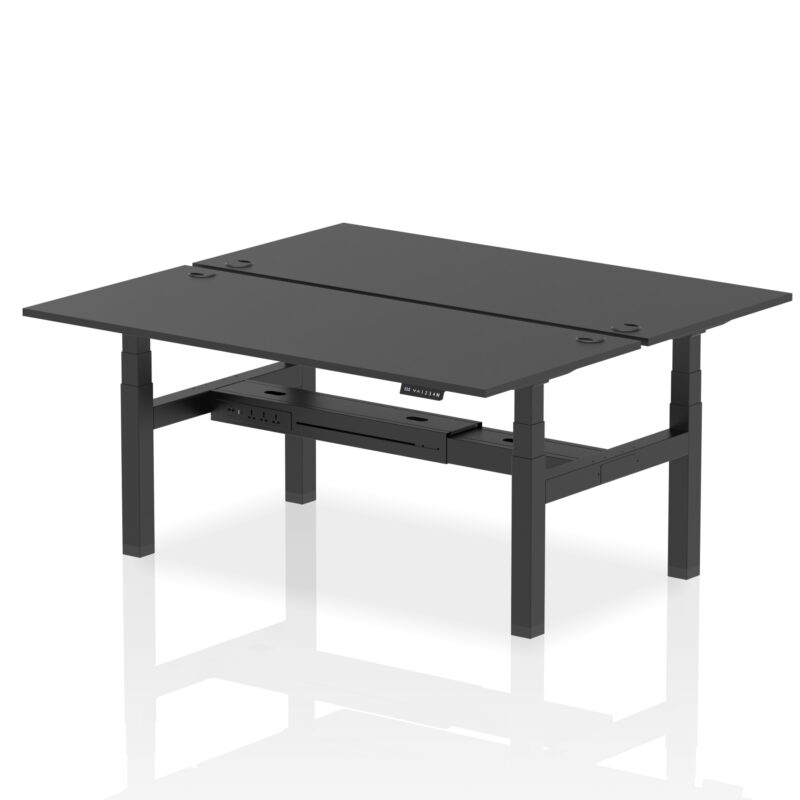Air Back-to-Back Height Adjustable Bench Desk - 2 Person - Image 67