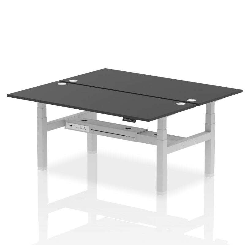 Air Back-to-Back Height Adjustable Bench Desk - 2 Person - Image 68