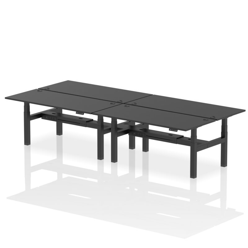Air Back-to-Back Height Adjustable Bench Desk - 4 Person - Image 67