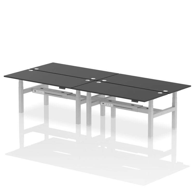 Air Back-to-Back Height Adjustable Bench Desk - 4 Person - Image 68