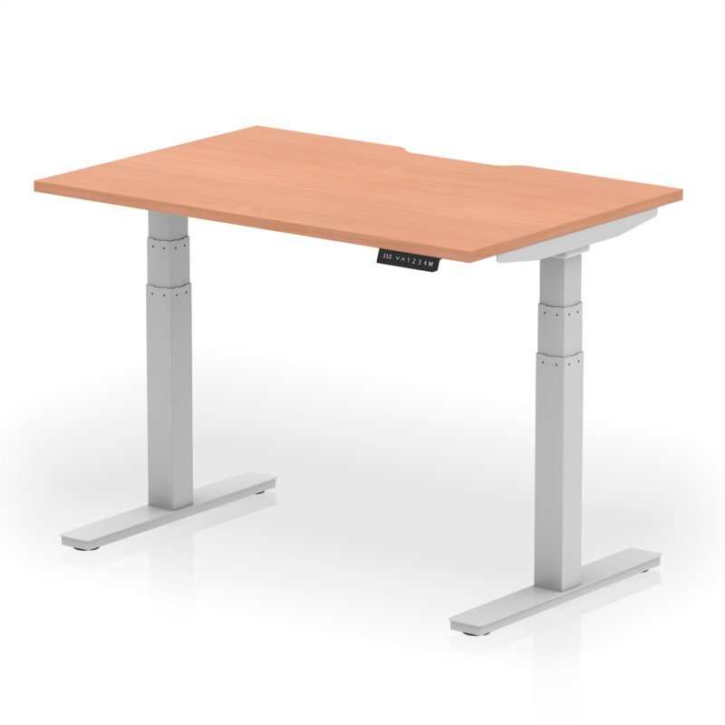 Air Scalloped Edge Height Adjustable Office Desk - Image 2