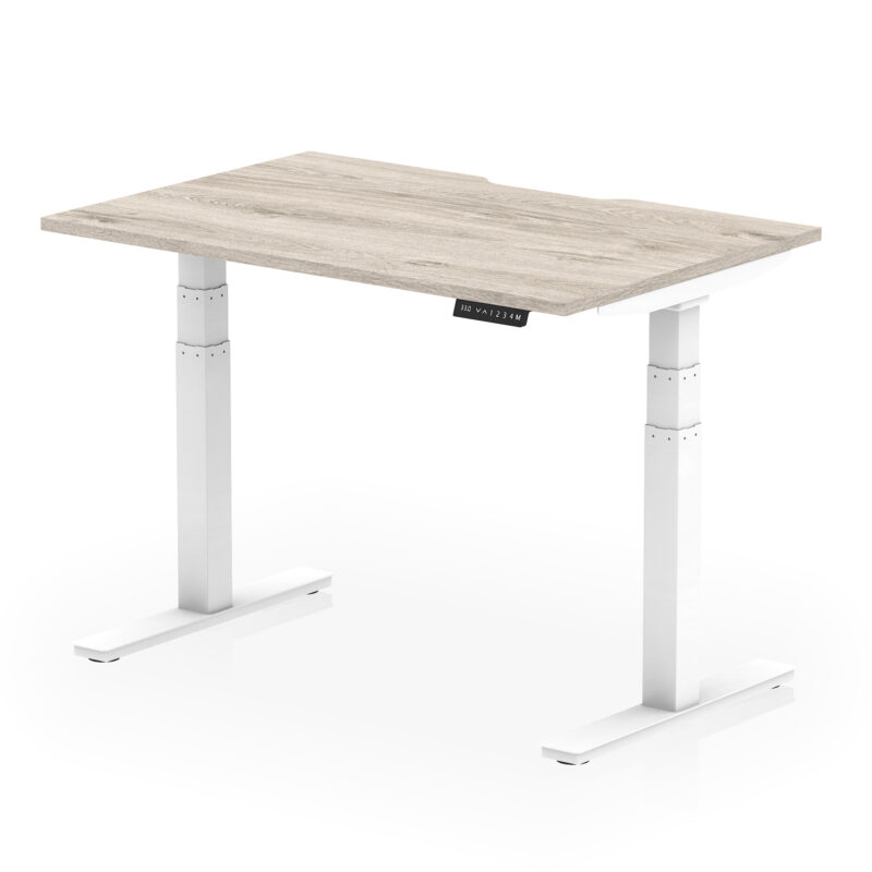 Air Scalloped Edge Height Adjustable Office Desk - Image 6