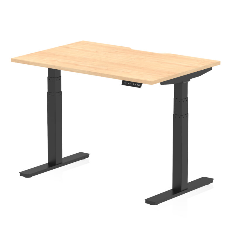 Air Scalloped Edge Height Adjustable Office Desk - Image 7