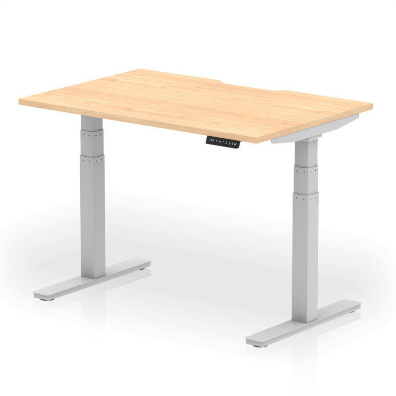 Air Scalloped Edge Height Adjustable Office Desk - Image 8