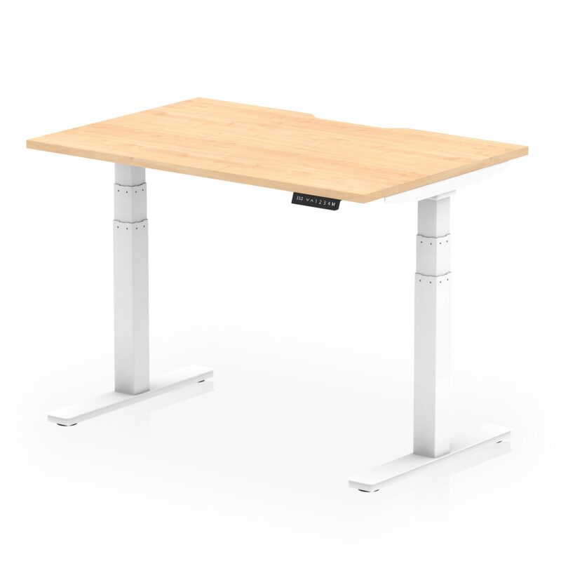 Air Scalloped Edge Height Adjustable Office Desk - Image 9