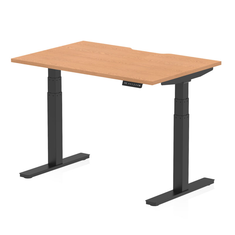 Air Scalloped Edge Height Adjustable Office Desk - Image 10
