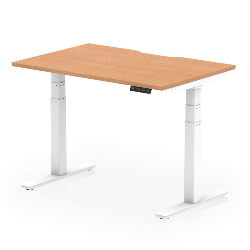 Air Scalloped Edge Height Adjustable Office Desk - Image 12
