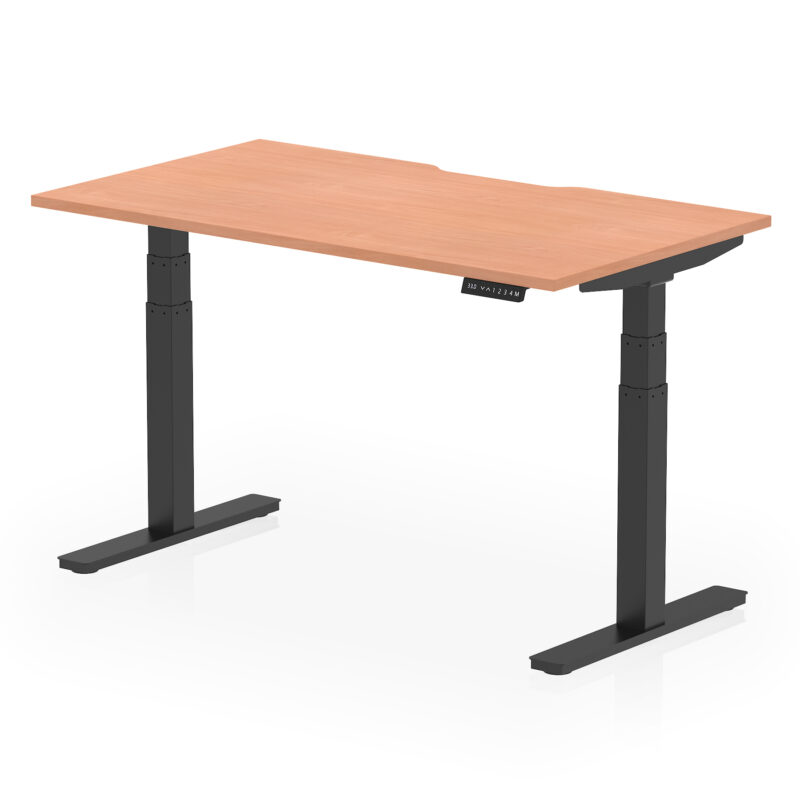 Air Scalloped Edge Height Adjustable Office Desk - Image 19