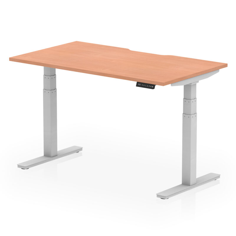 Air Scalloped Edge Height Adjustable Office Desk - Image 20