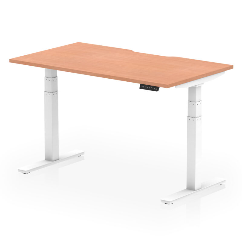 Air Scalloped Edge Height Adjustable Office Desk - Image 21
