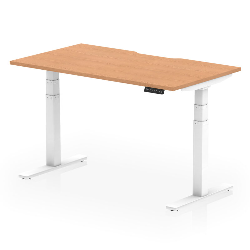 Air Scalloped Edge Height Adjustable Office Desk - Image 30