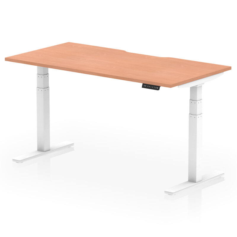 Air Scalloped Edge Height Adjustable Office Desk - Image 39