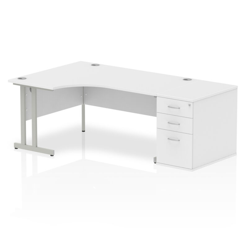 Impulse 1600mm Cantilever Left Crescent Desk Workstation - Image 35