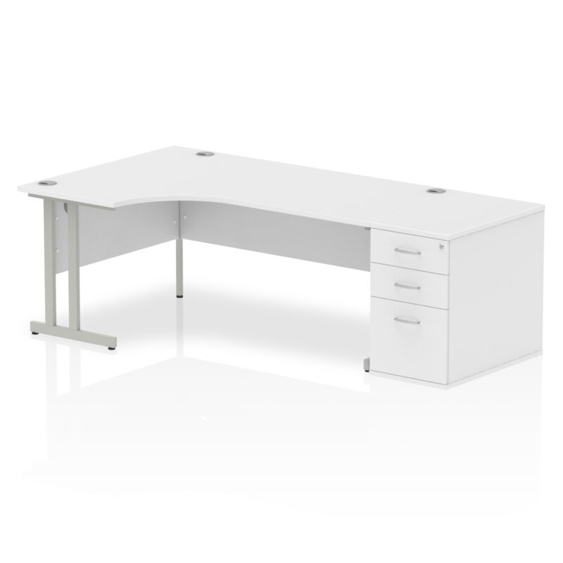 Impulse 1800mm Cantilever Left Crescent Desk Workstation - Image 35