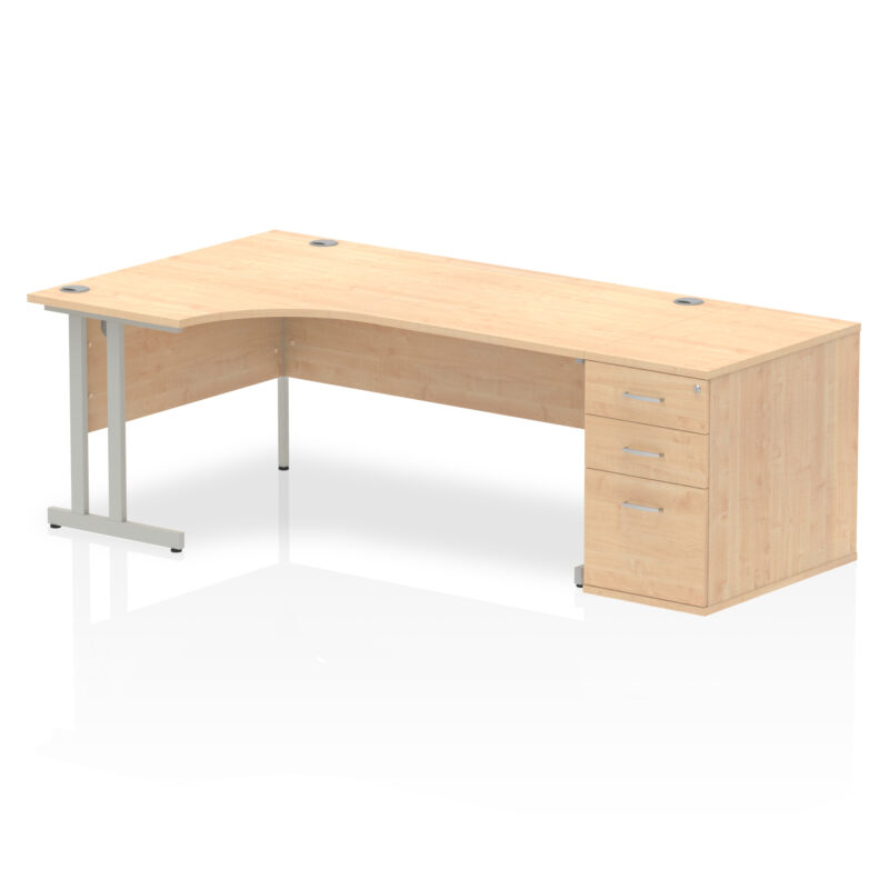 Impulse 1800mm Cantilever Left Crescent Desk Workstation - Image 17