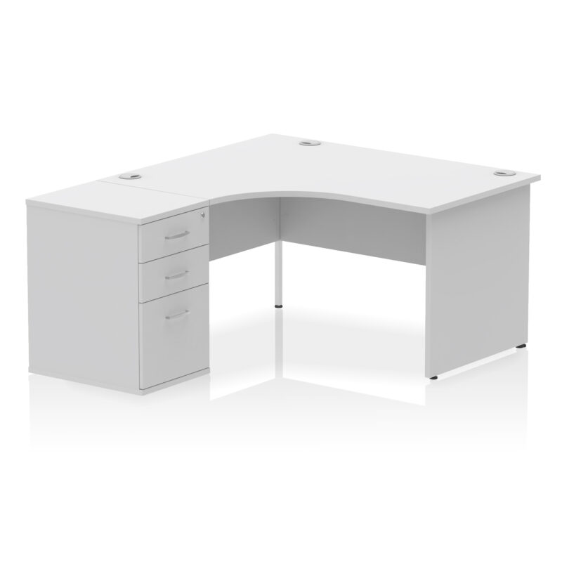 Impulse Panel End Crescent Desk Workstation - Image 66