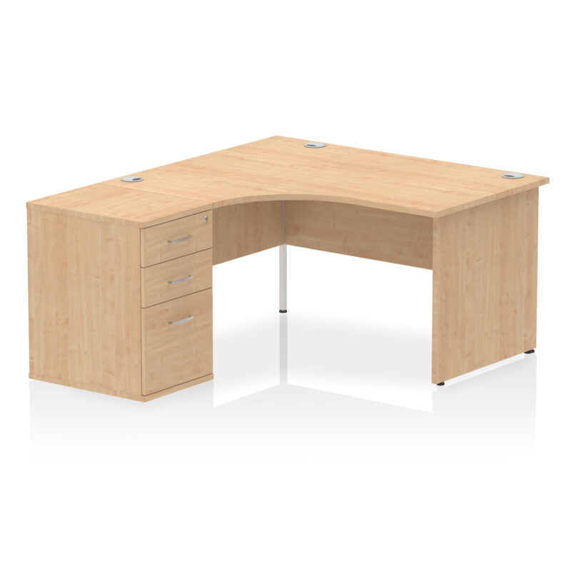 Impulse Panel End Crescent Desk Workstation - Image 68