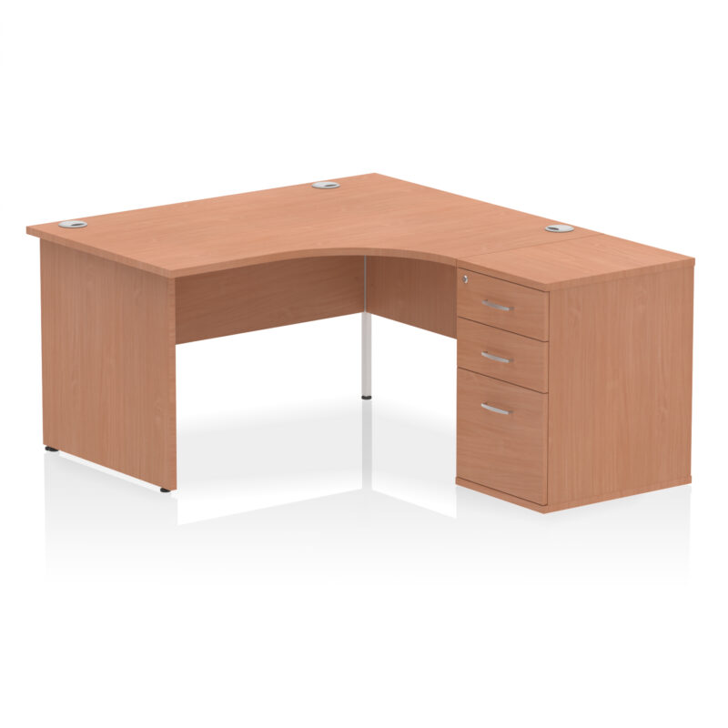 Impulse Panel End Crescent Desk Workstation - Image 75