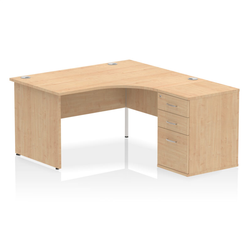 Impulse Panel End Crescent Desk Workstation - Image 78