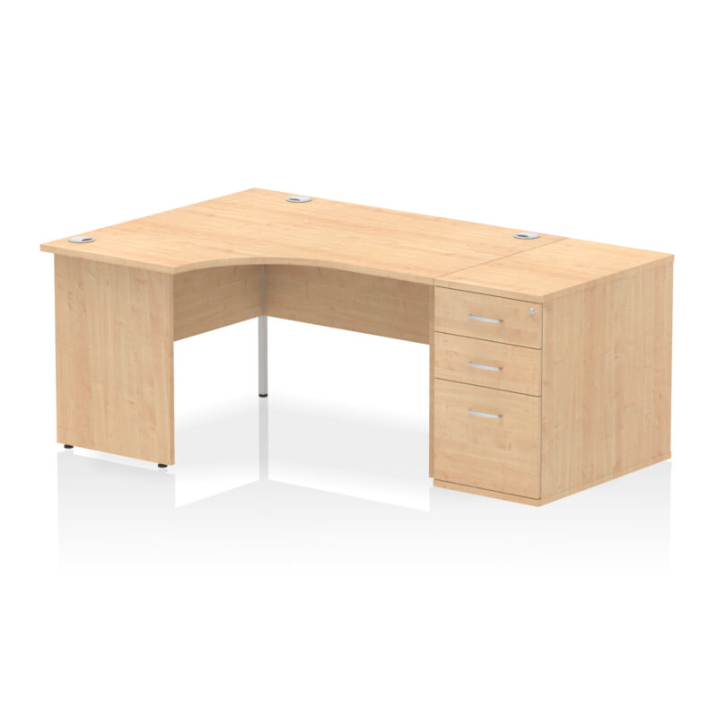 Impulse Panel End Crescent Desk Workstation - Image 73