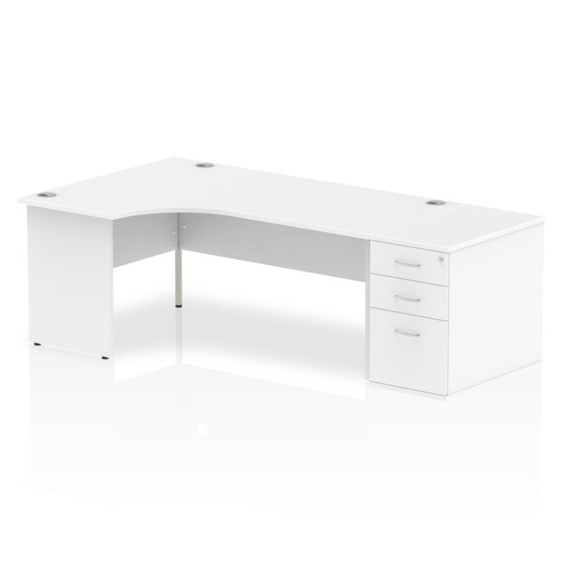 Impulse Panel End Crescent Desk Workstation - Image 36