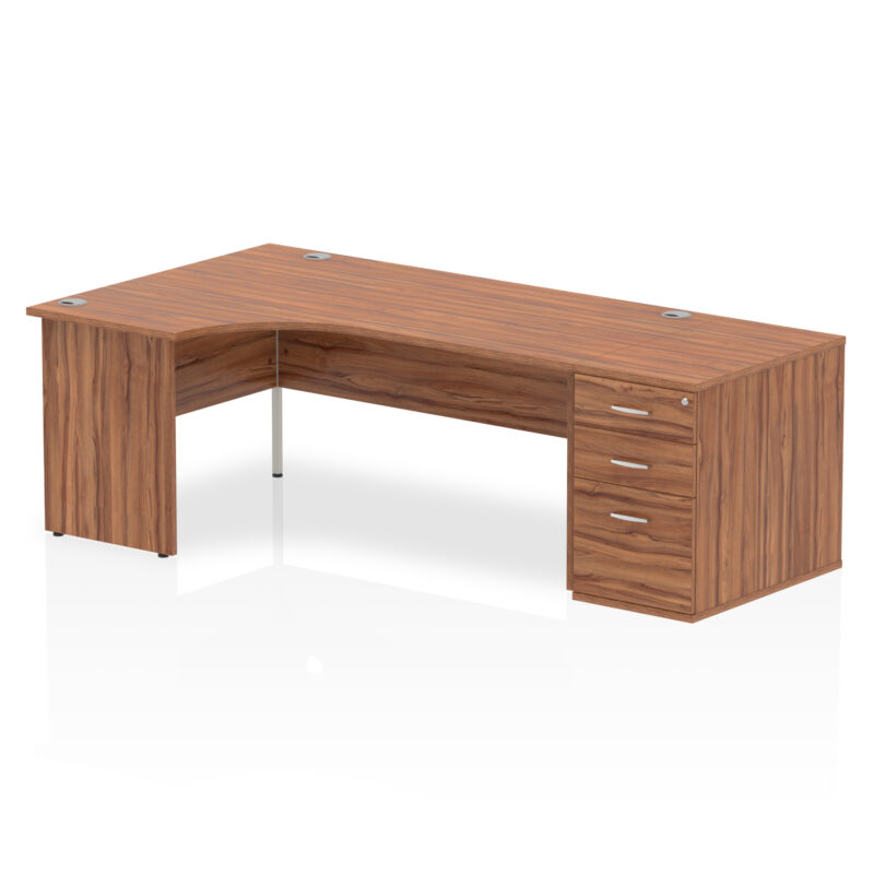 Impulse Panel End Crescent Desk Workstation - Image 34
